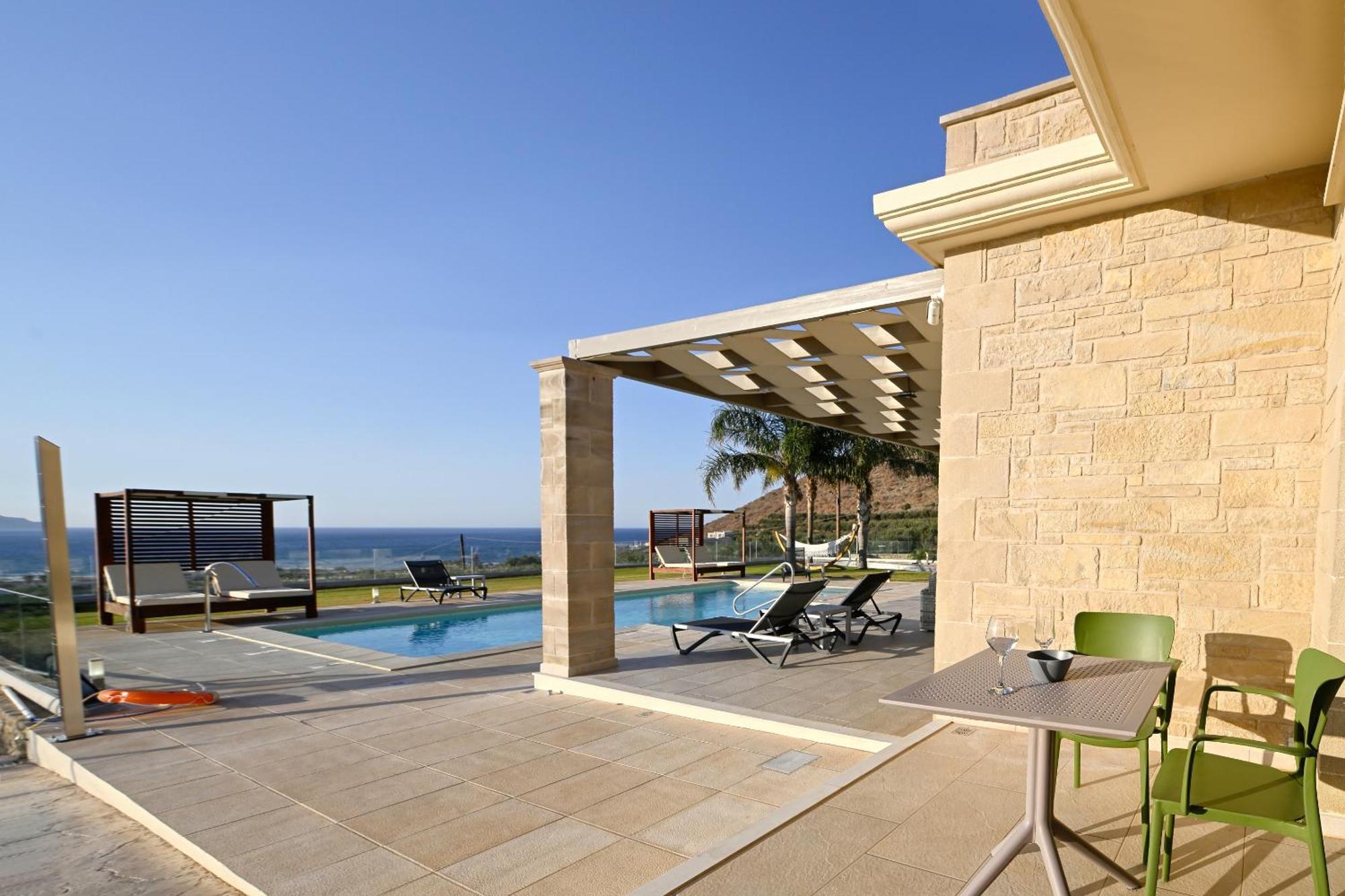 Larimar Luxury Sea View Villa キサモス エクステリア 写真